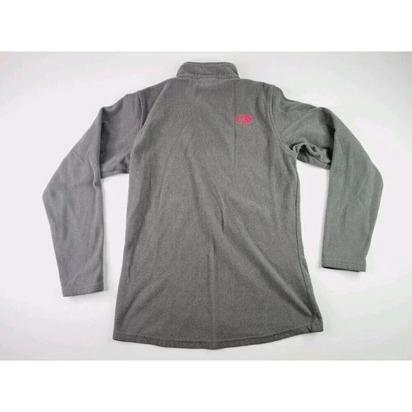 The North Face Girls Full-Zip Fleece Jacket Gray Size XL - Picture 3 of 4